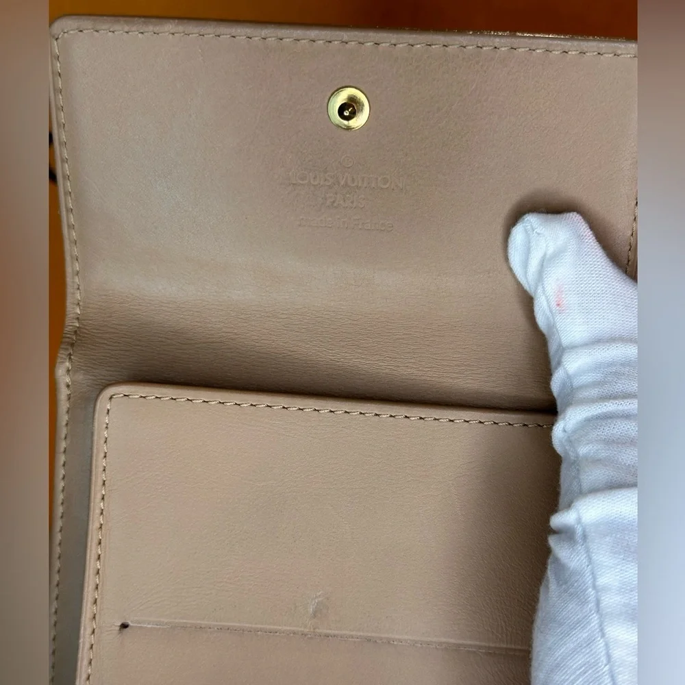 Louis Vuitton Yellow verni conpact wallet